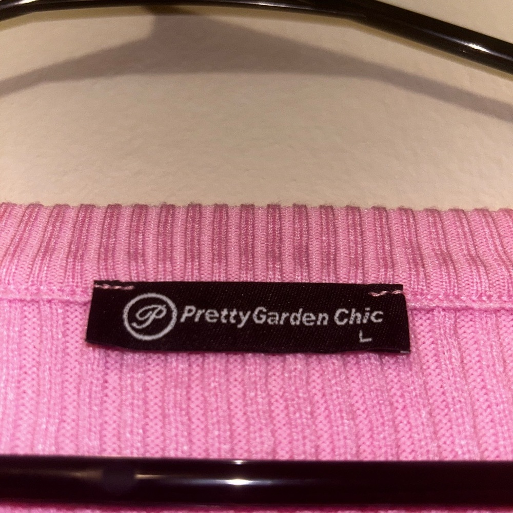 Pink Ribbed Knit Sweater - Picture 3 of 3